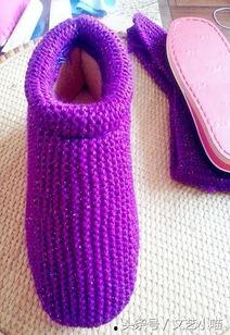 绒线成人拖鞋的织法视频,轻松掌握温暖居家鞋款